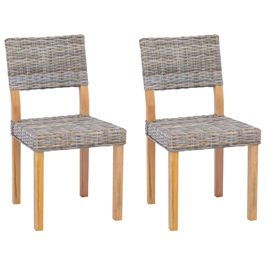 Étkezőszék 2 pcs Kubu Szürke 46 x 55 x 84 cm Kubu rattán