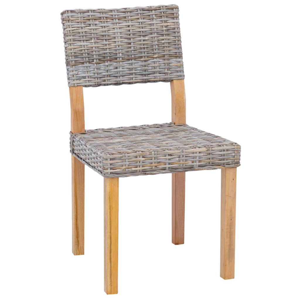 Étkezőszék 2 pcs Kubu Szürke 46 x 55 x 84 cm Kubu rattán