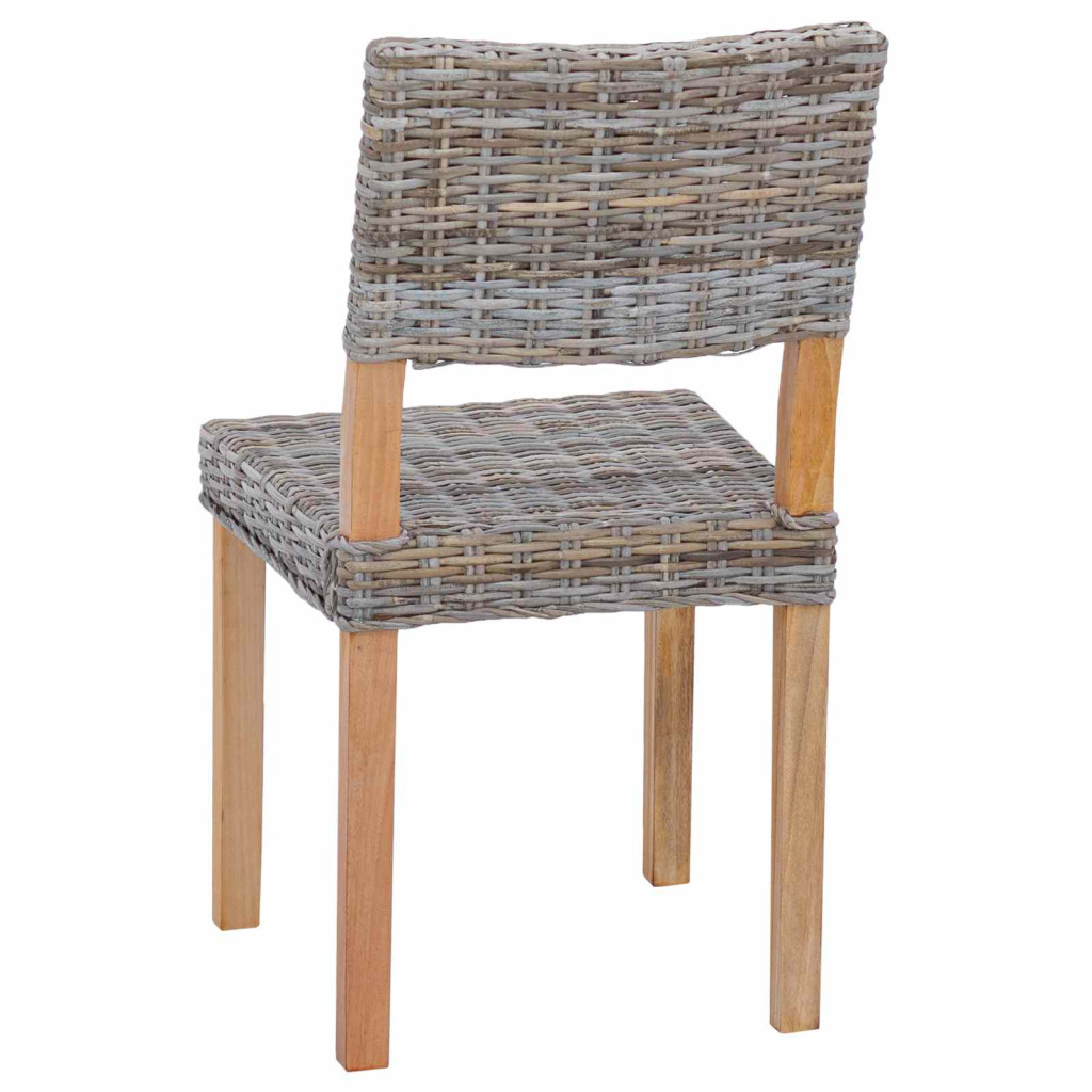 Étkezőszék 2 pcs Kubu Szürke 46 x 55 x 84 cm Kubu rattán