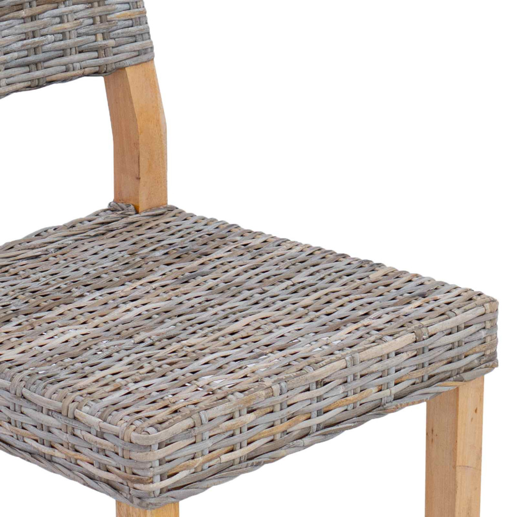Étkezőszék 2 pcs Kubu Szürke 46 x 55 x 84 cm Kubu rattán
