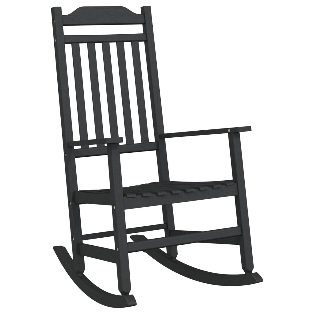 Kerti Hintaszék Fekete 65x84x114 cm HDPE