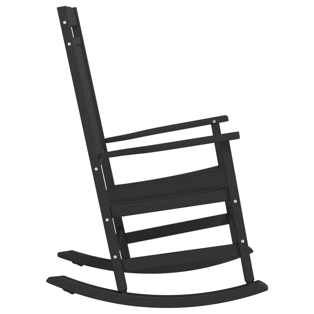 Kerti Hintaszék Fekete 65x84x114 cm HDPE