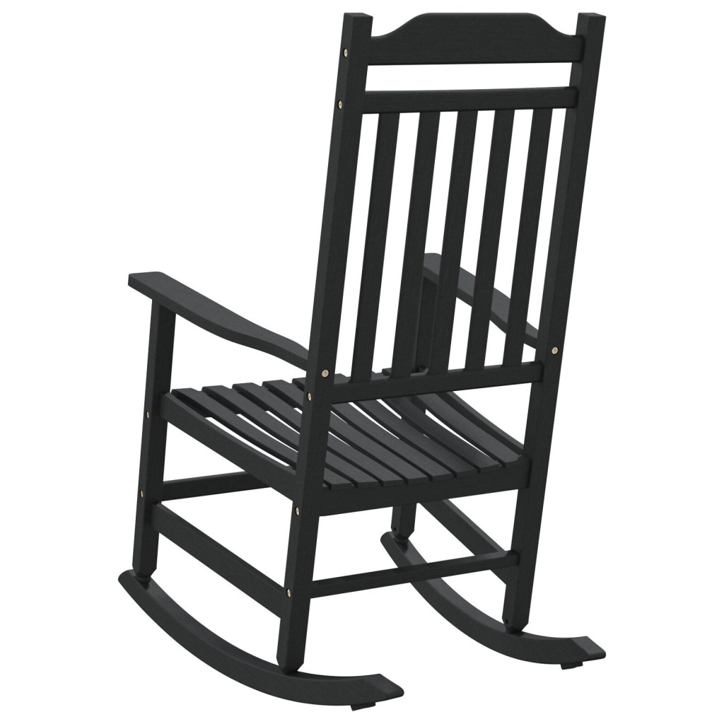 Kerti Hintaszék Fekete 65x84x114 cm HDPE