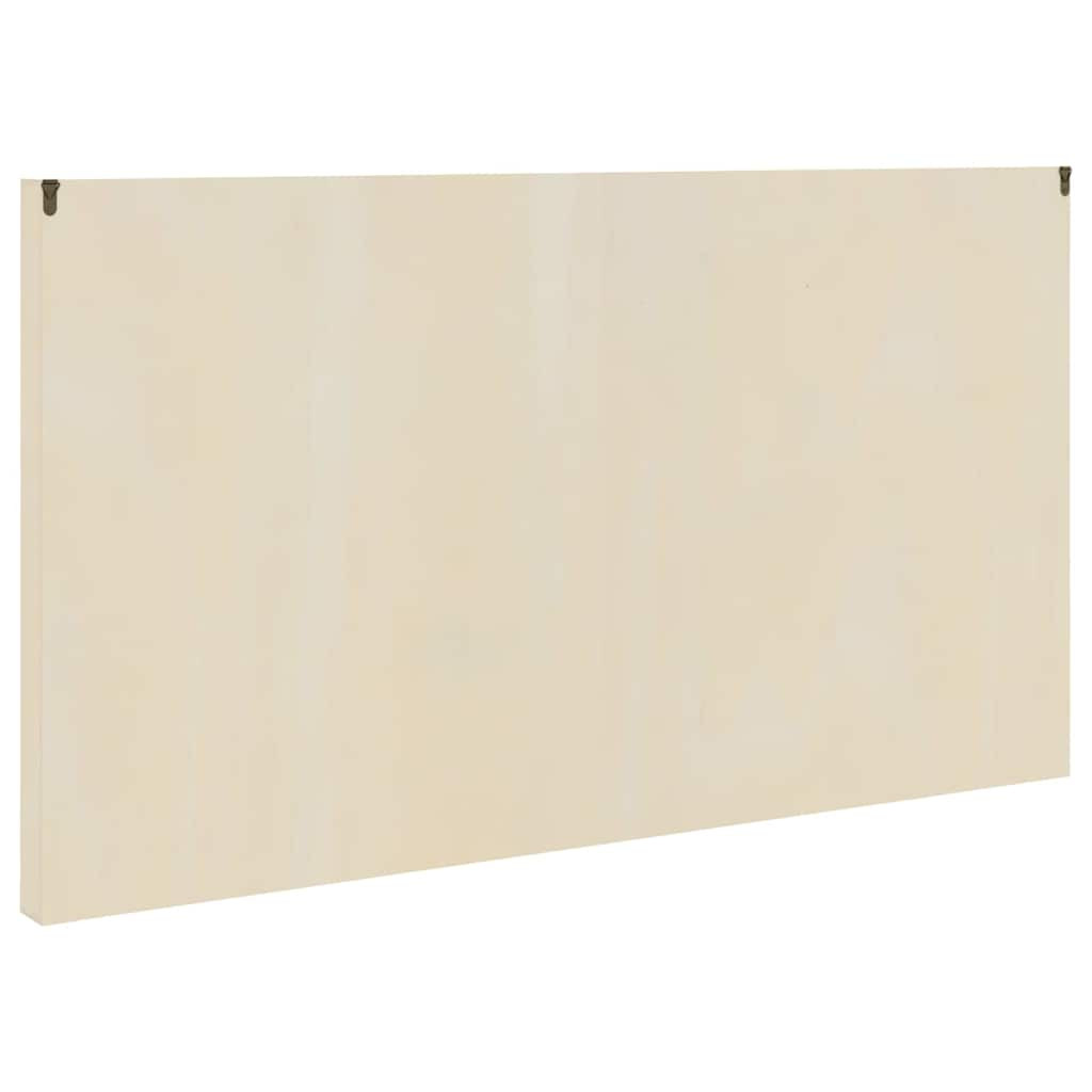 Fali Kiállító Doboz polcokkal tárolóval Bézs 98 x 4,5 x 55 cm Faanyag