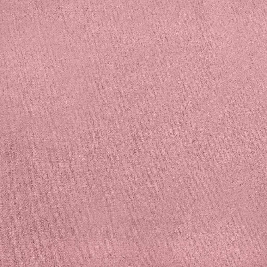 Sarokágy keret fejtámlával Rózsaszín 90 cm x 190 cm Bársony
