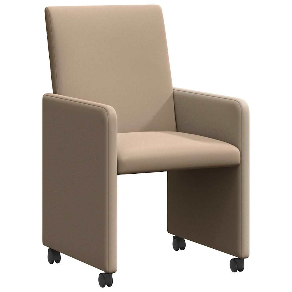 Kerekes Étkező Székek 2 pcs Cappuccino 57 x 66 x 94 cm Műbőr