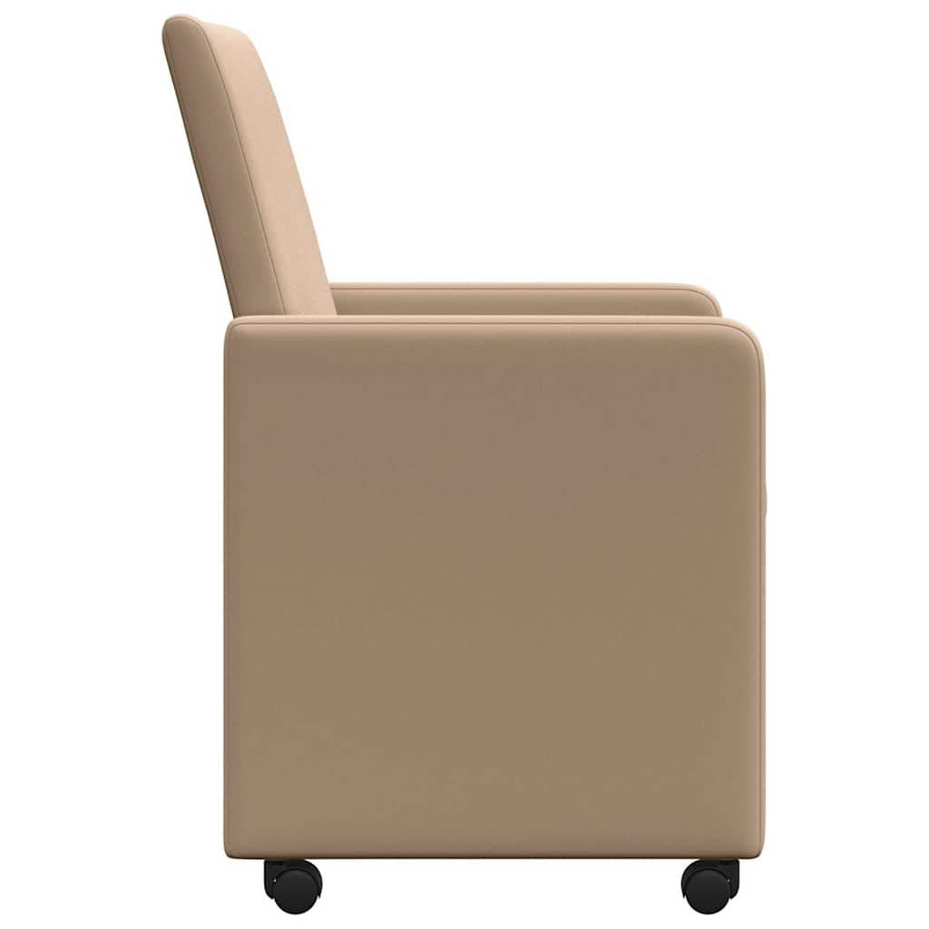 Kerekes Étkező Székek 2 pcs Cappuccino 57 x 66 x 94 cm Műbőr