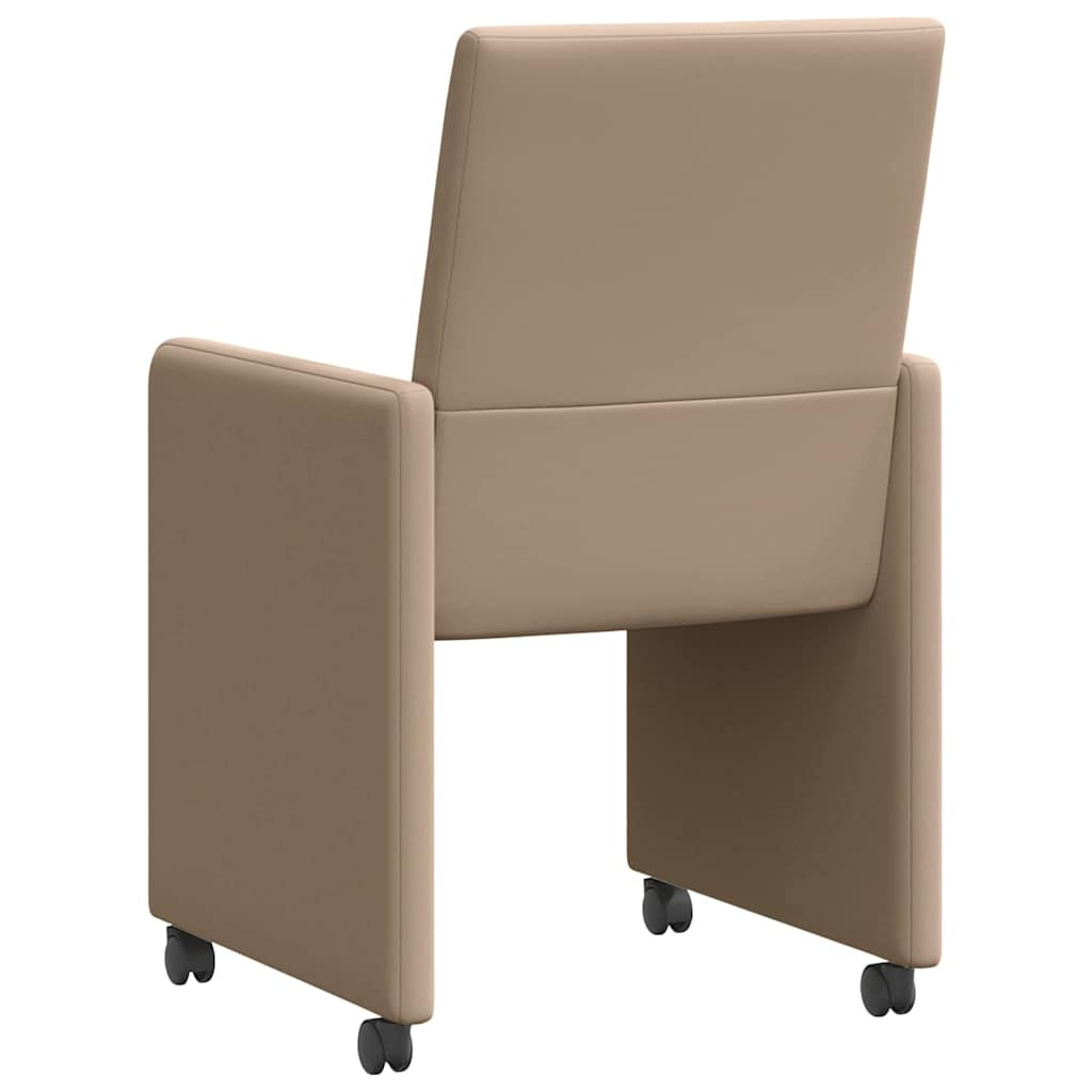 Kerekes Étkező Székek 2 pcs Cappuccino 57 x 66 x 94 cm Műbőr