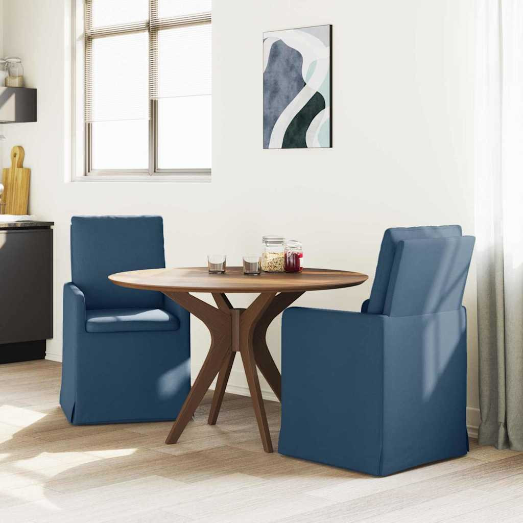Étkező Székek 2 pcs Kék 57 x 67 x 98 cm szövet
