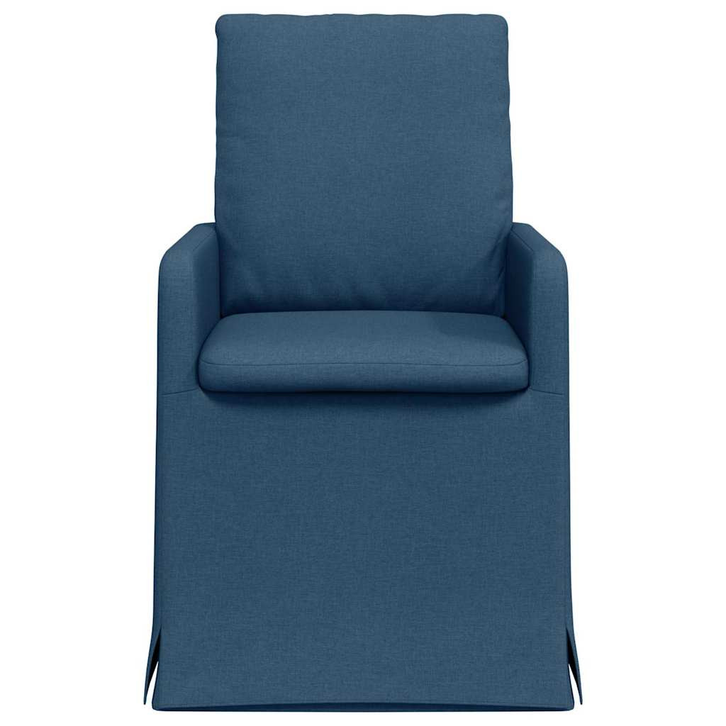 Étkező Székek 2 pcs Kék 57 x 67 x 98 cm szövet