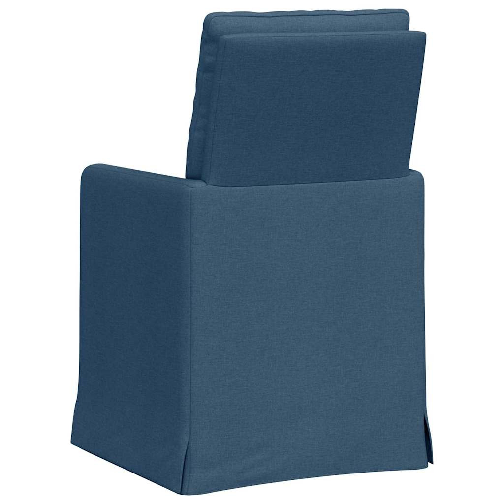 Étkező Székek 2 pcs Kék 57 x 67 x 98 cm szövet