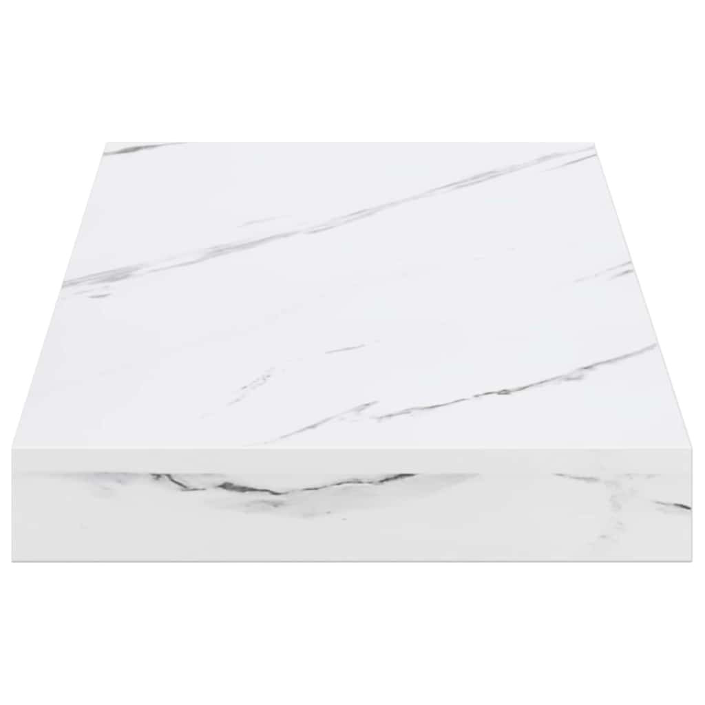 Falpolc tárolóval 4 pcs Fehér márvány 50 x 23,5 x 4 cm Faanyag