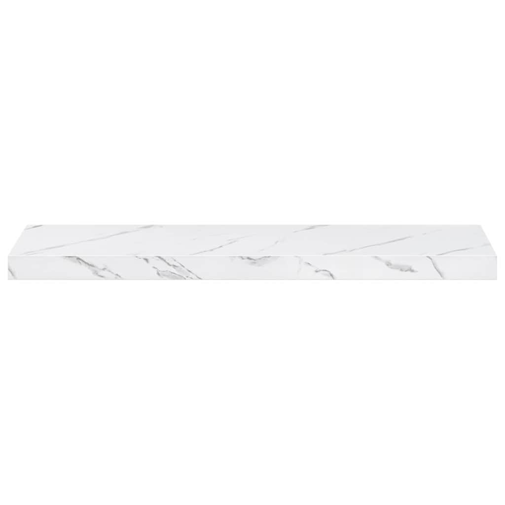 Falpolc tárolóval 4 pcs Fehér márvány 90 x 23,5 x 4 cm Faanyag