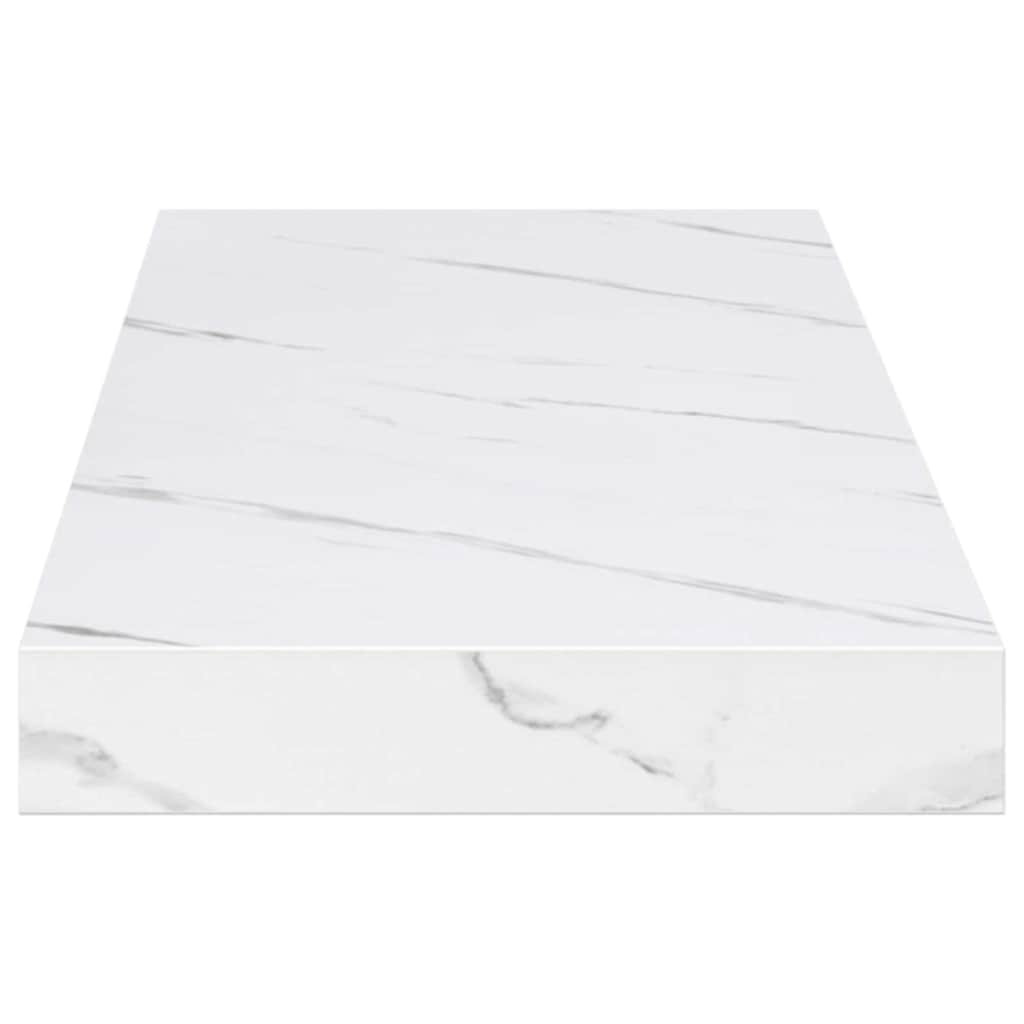 Falpolc tárolóval 4 pcs Fehér márvány 90 x 23,5 x 4 cm Faanyag