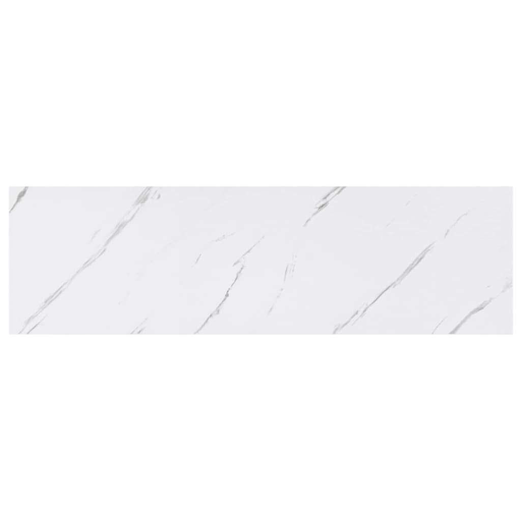 Falpolc tárolóval 4 pcs Fehér márvány 90 x 23,5 x 4 cm Faanyag