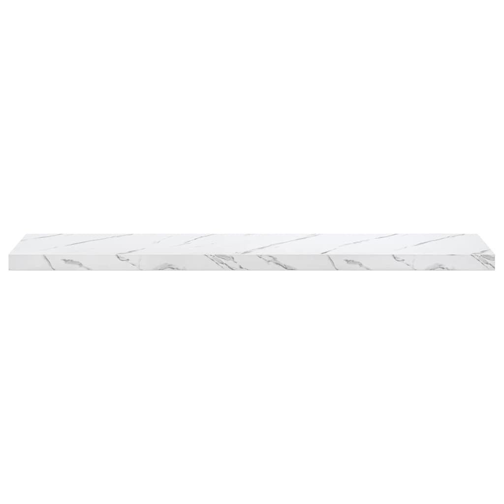 Falpolc tárolóval 2 pcs Fehér márvány 120 x 23,5 x 4 cm Faanyag