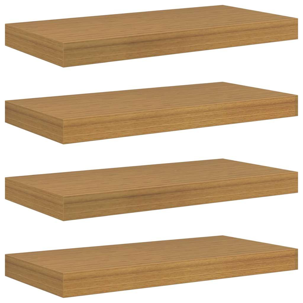 Falpolc Falra szerelhető 4 pcs Bézs 50 x 23,5 x 4 cm Faanyag