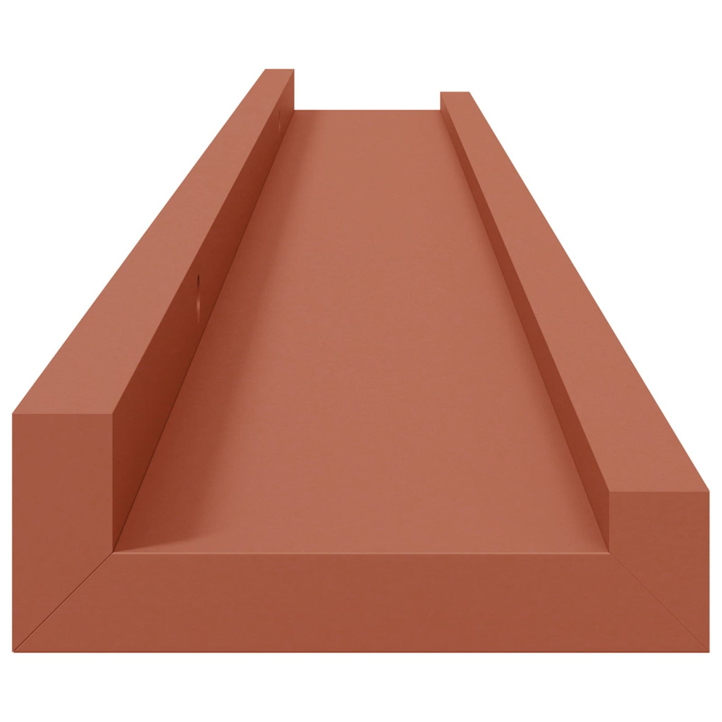 Falpolc polcokkal tárolóval 2 pcs Piros 80 x 9 x 3 cm Faanyag