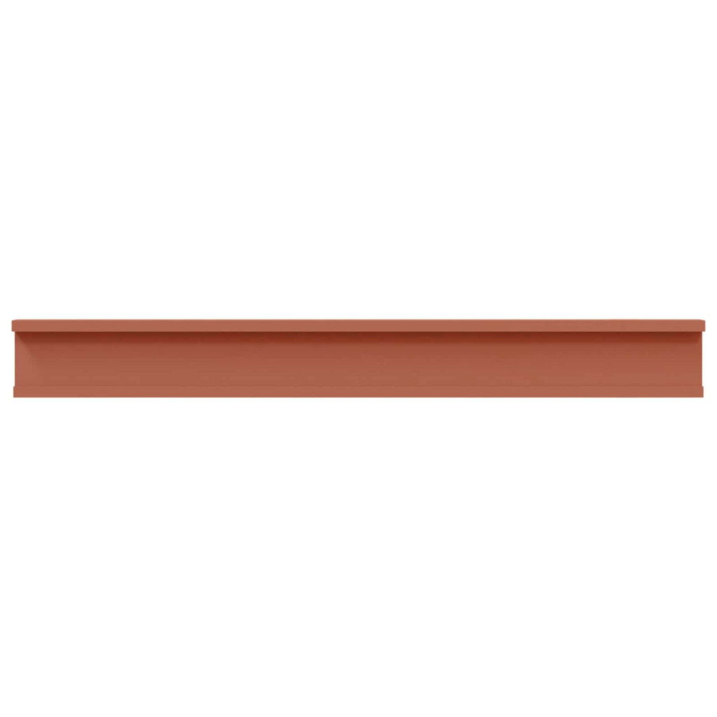 Falpolc polcokkal tárolóval 2 pcs Piros 80 x 9 x 3 cm Faanyag