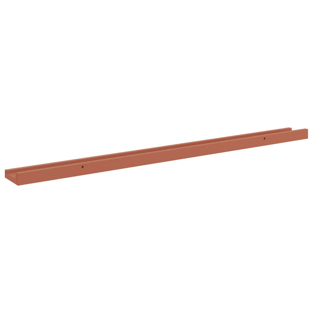 Falpolc polcokkal tárolóval 2 pcs Piros 100 x 9 x 3 cm Faanyag