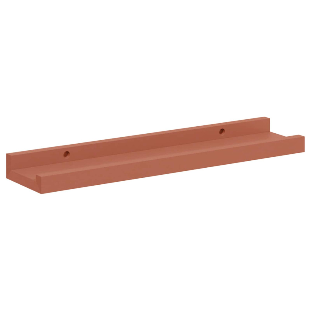 Falpolc polcokkal tárolóval 4 pcs Piros 40 x 9 x 3 cm Faanyag
