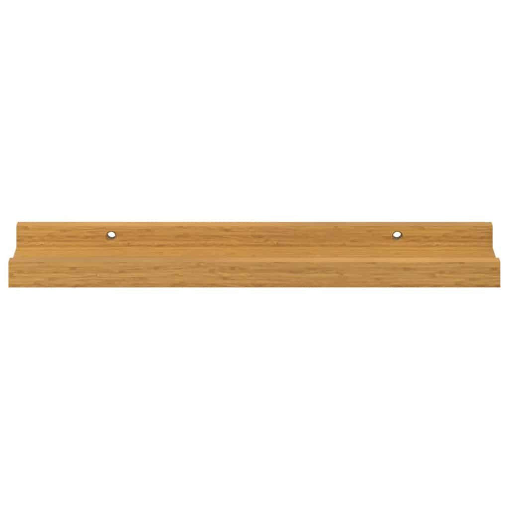 Falpolc polcokkal tárolóval 2 pcs Bézs 40 x 9 x 3 cm Faanyag