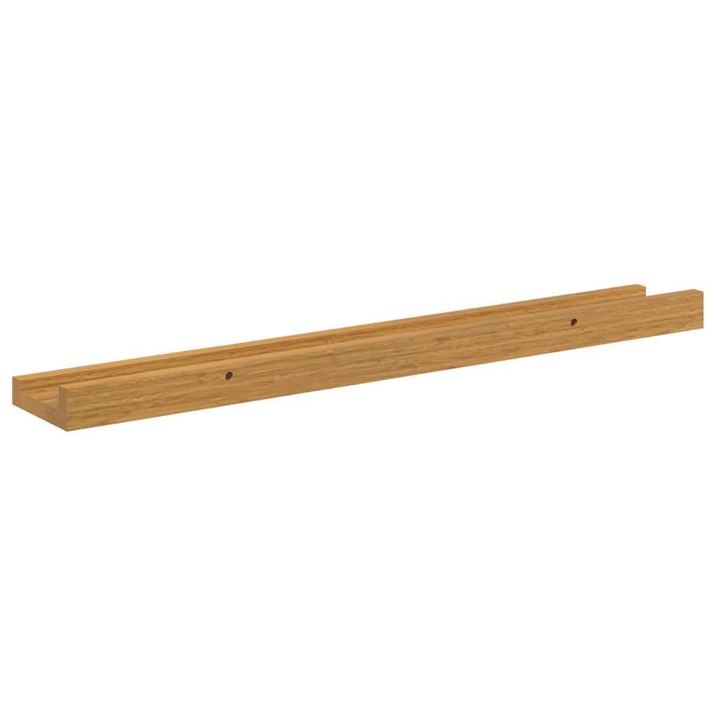 Falpolc polcokkal tárolóval 2 pcs Bézs 60 x 9 x 3 cm Faanyag