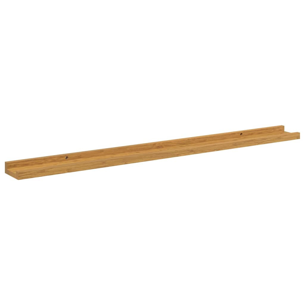 Falpolc polcokkal tárolóval 2 pcs Bézs 100 x 9 x 3 cm Faanyag