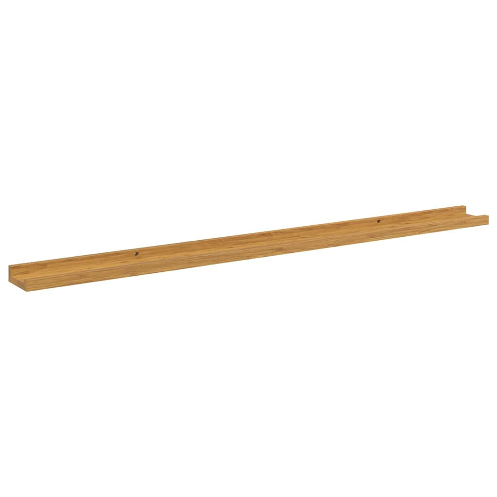 Falpolc polcokkal tárolóval 2 pcs Bézs 115 x 9 x 3 cm Faanyag