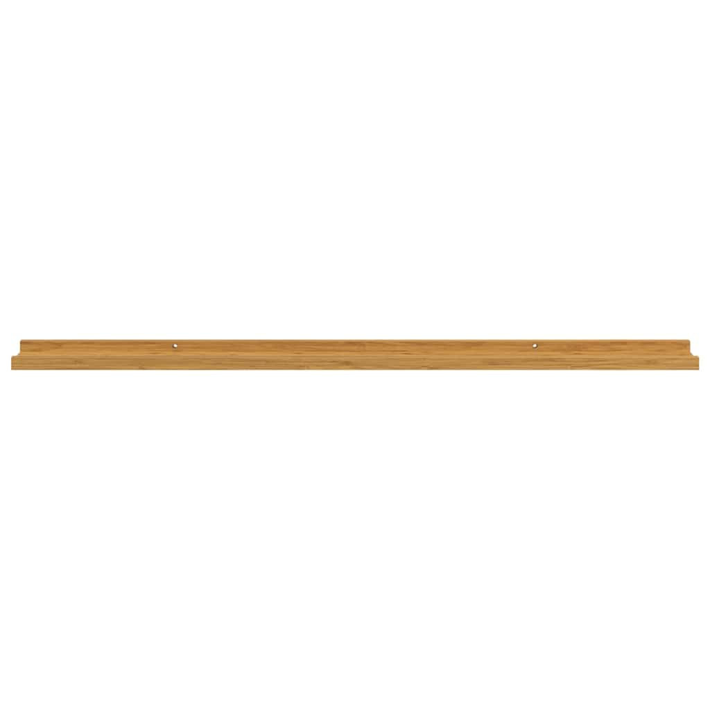 Falpolc polcokkal tárolóval 2 pcs Bézs 115 x 9 x 3 cm Faanyag