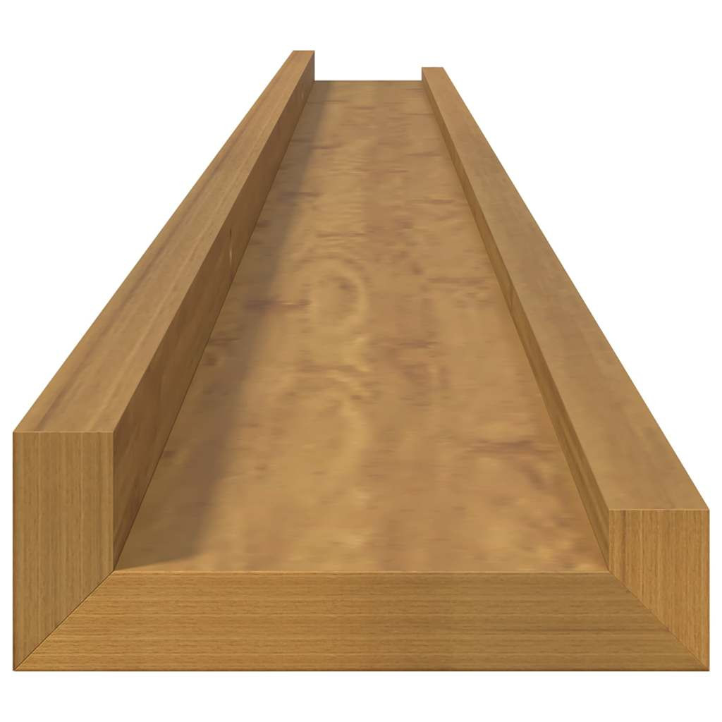 Falpolc polcokkal tárolóval 2 pcs Bézs 115 x 9 x 3 cm Faanyag