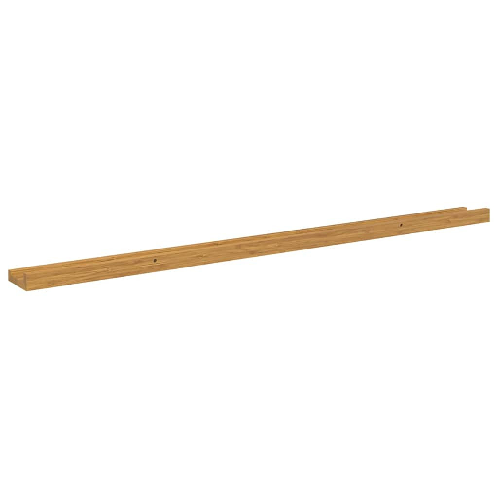 Falpolc polcokkal tárolóval 2 pcs Bézs 115 x 9 x 3 cm Faanyag