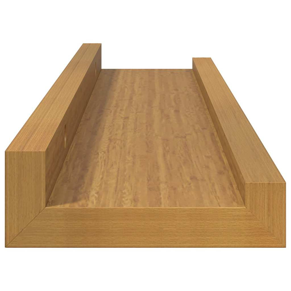 Falpolc polcokkal tárolóval 4 pcs Bézs 40 x 9 x 3 cm Faanyag