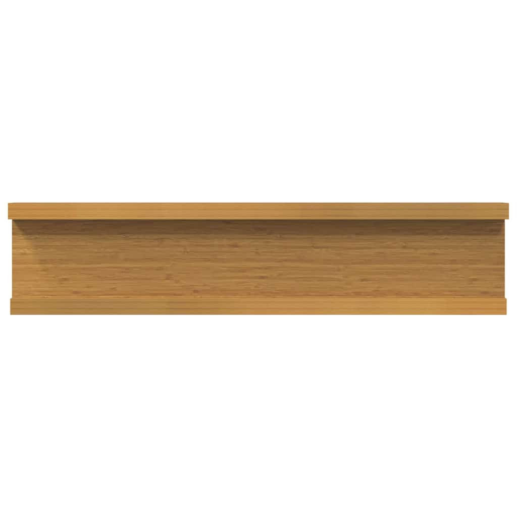 Falpolc polcokkal tárolóval 4 pcs Bézs 40 x 9 x 3 cm Faanyag