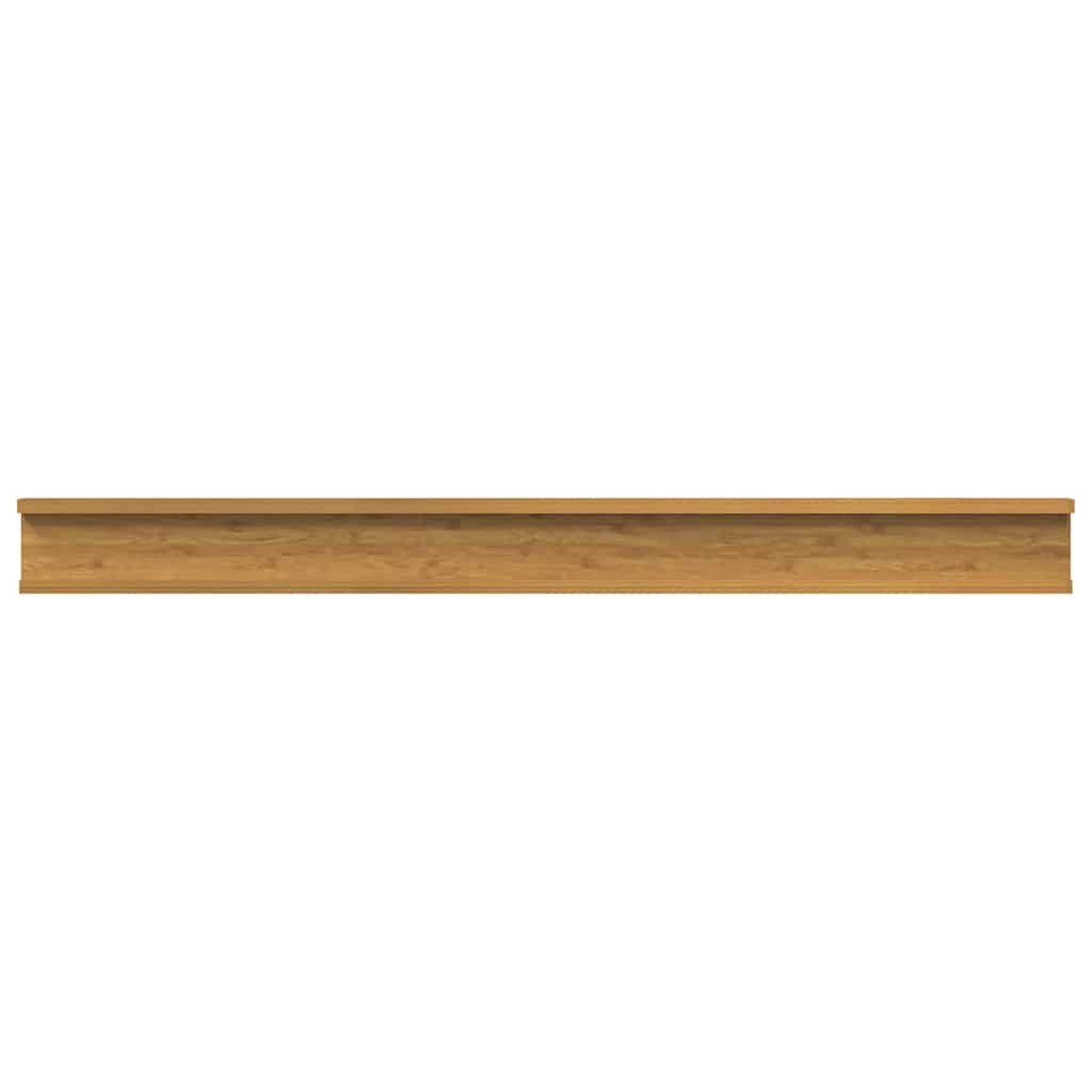 Falpolc polcokkal tárolóval 4 pcs Bézs 100 x 9 x 3 cm Faanyag