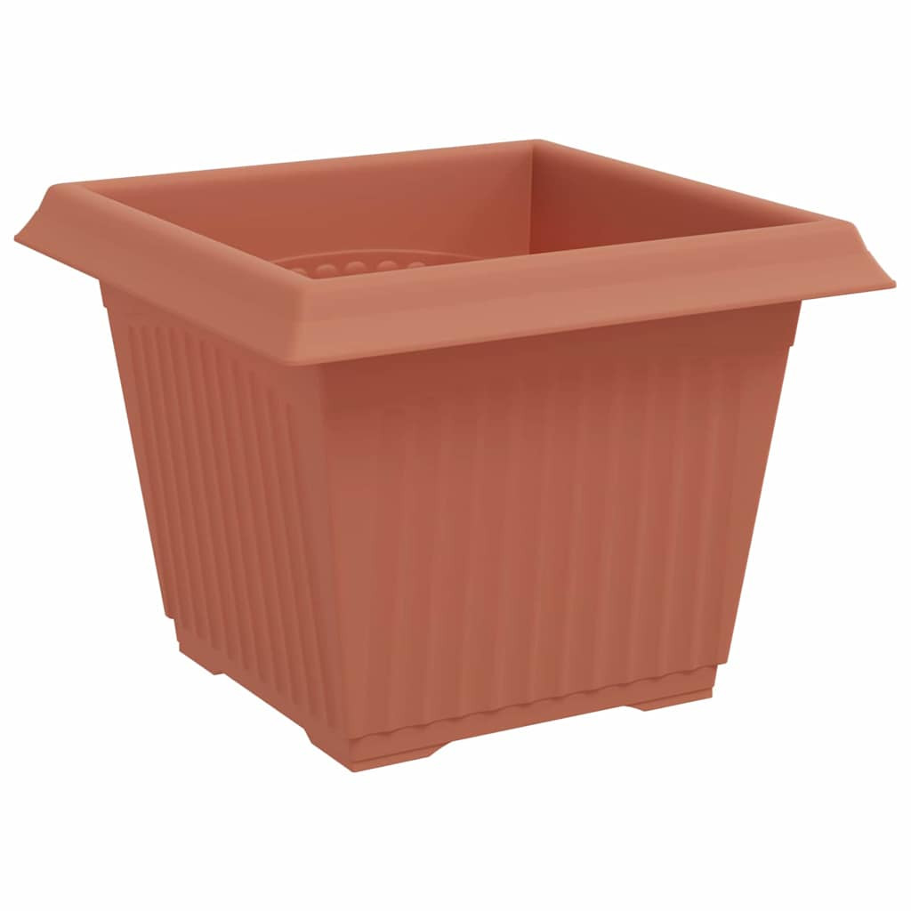 vidaXL Négyzet Virágcserép 24 pcs Tégla Vörös 23 x 23 x 17,5 cm