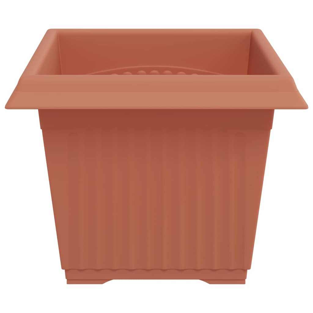 vidaXL Négyzet Virágcserép 24 pcs Tégla Vörös 23 x 23 x 17,5 cm