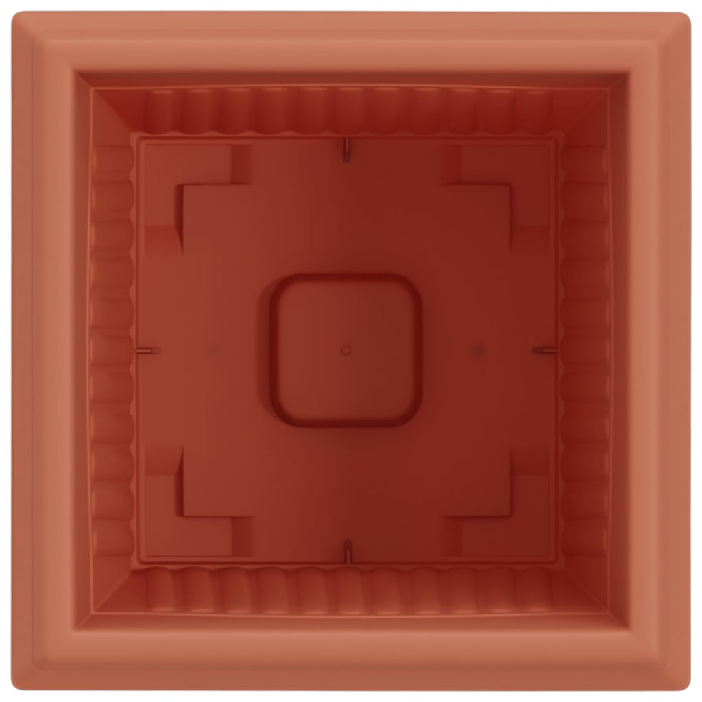 vidaXL Négyzet Virágcserép 24 pcs Tégla Vörös 23 x 23 x 17,5 cm