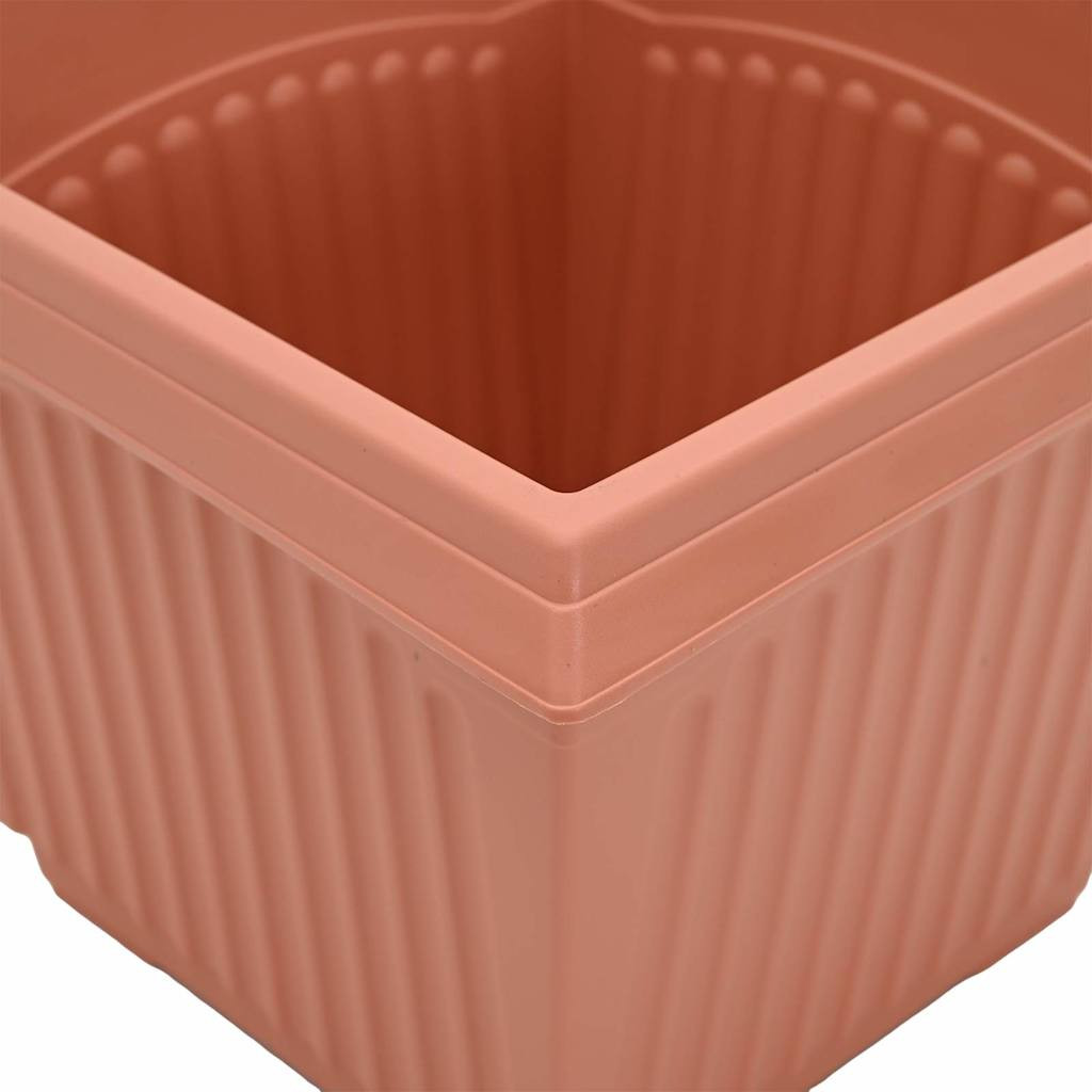 vidaXL Négyzet Virágcserép 24 pcs Tégla Vörös 23 x 23 x 17,5 cm
