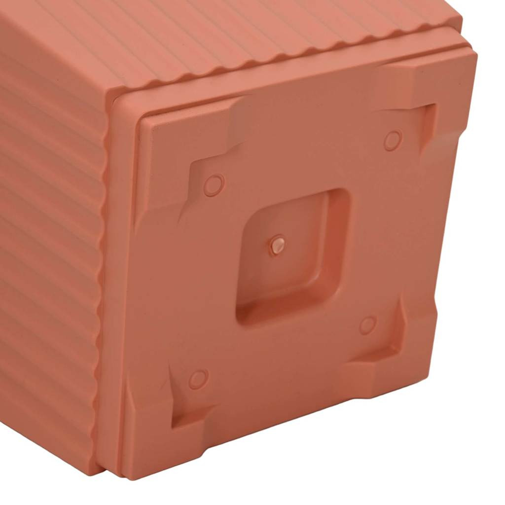 vidaXL Négyzet Virágcserép 24 pcs Tégla Vörös 23 x 23 x 17,5 cm