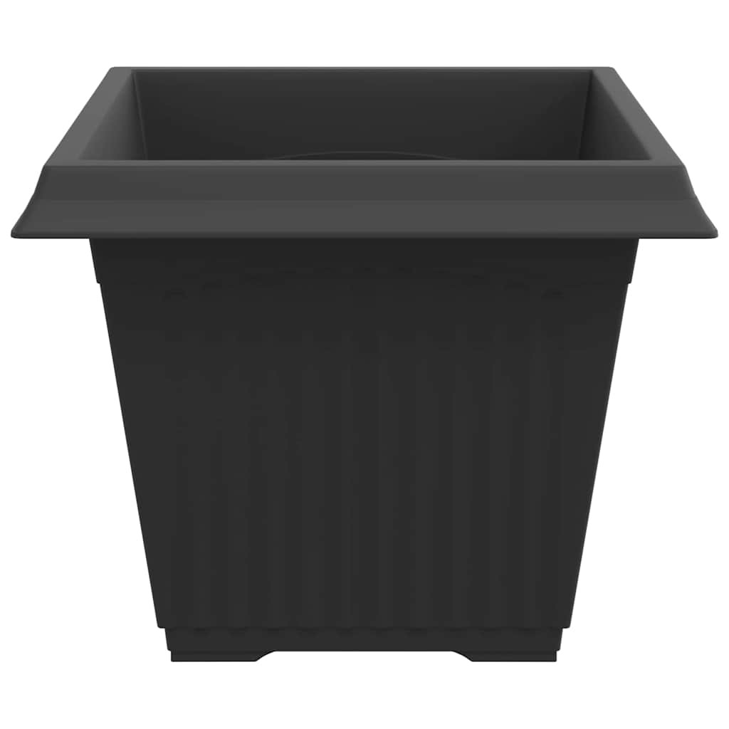 vidaXL Négyzet Virágcserép 24 pcs Fekete 43 x 43 x 33,5 cm Műanyag