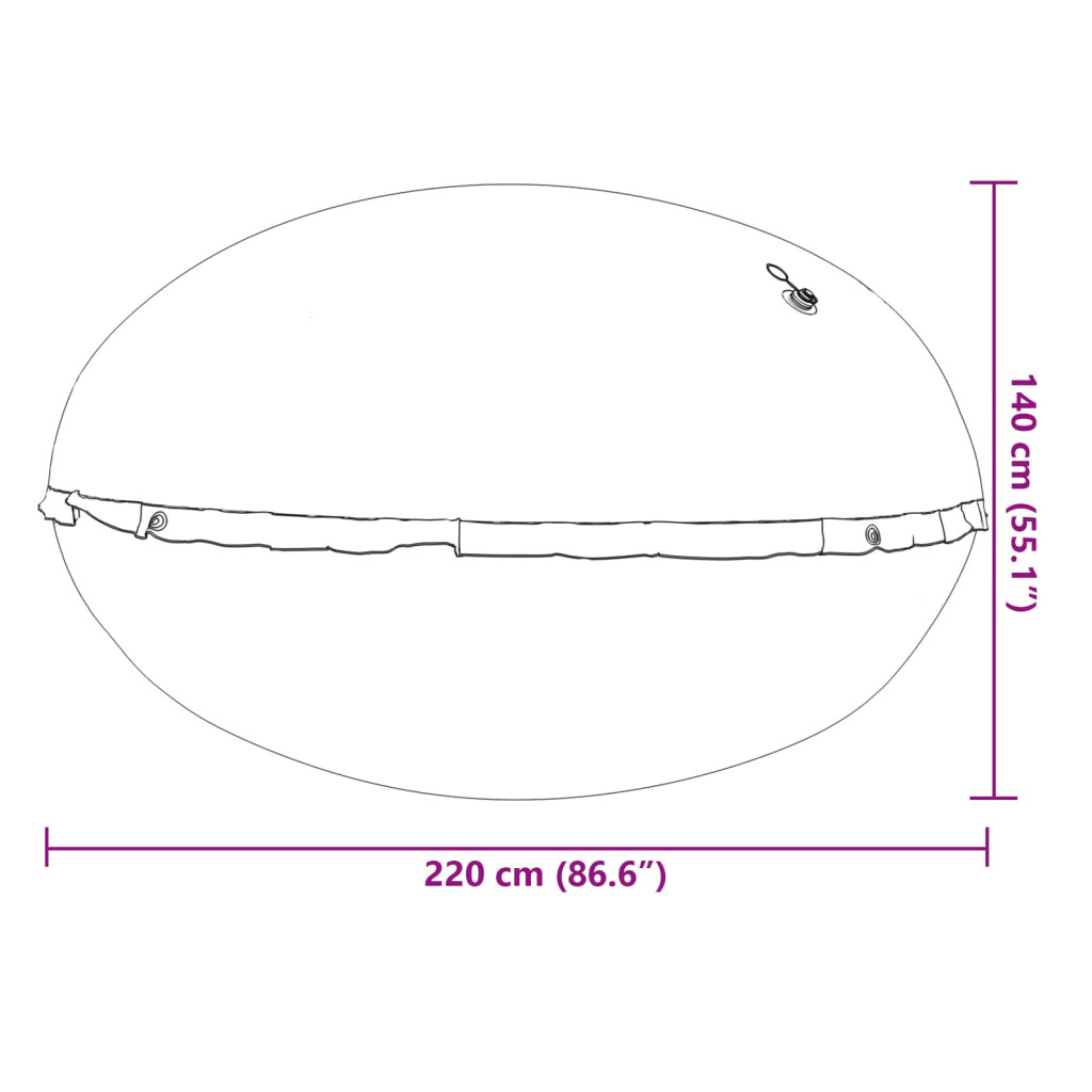 Medencepárna felemelt medencéhez Kék Ø 300 cm PVC