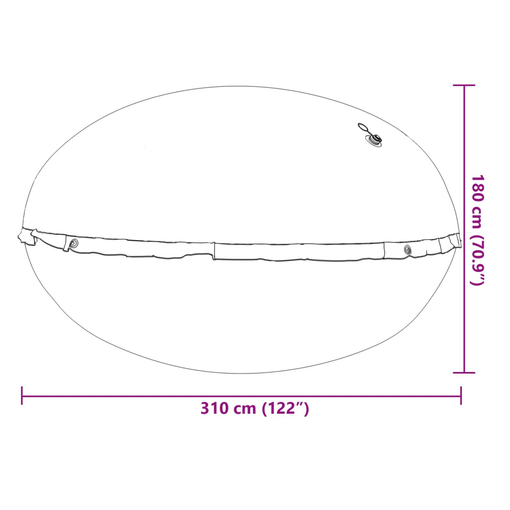 Medencepárna felemelt medencéhez Kék Ø 400 cm PVC