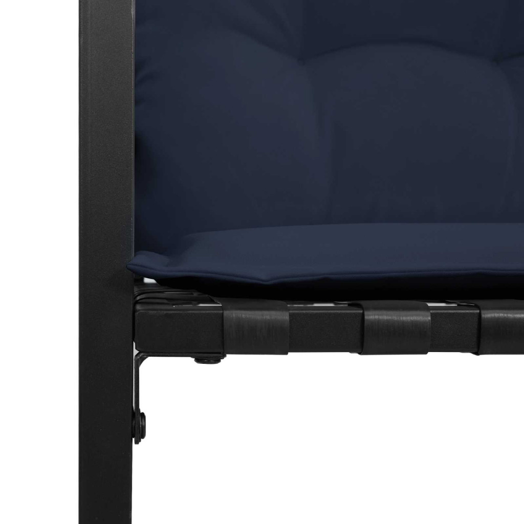 Kültéri Bútor Szett párnával 3 pcs Tengerészkék