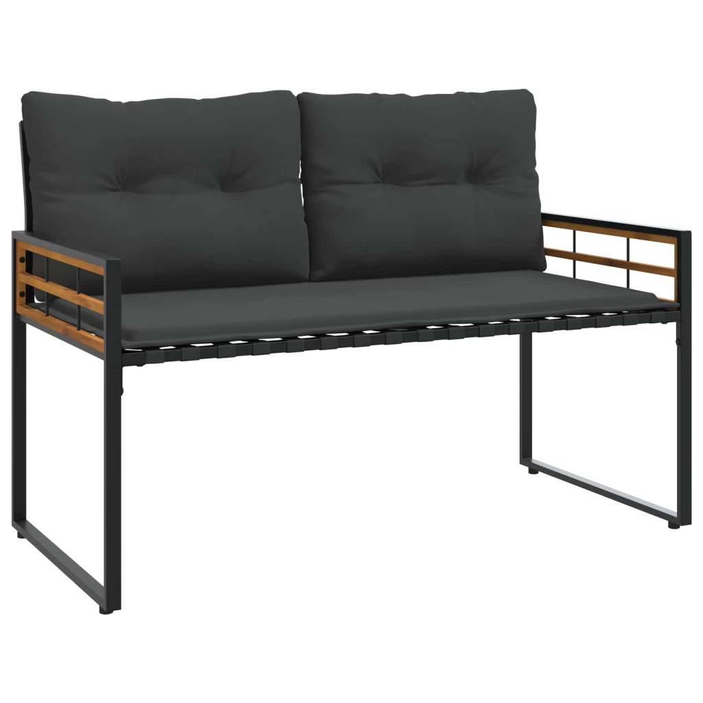 Fa réteg pad párnával Egyszínű Tompa szürke 114 x 55 x 77 cm