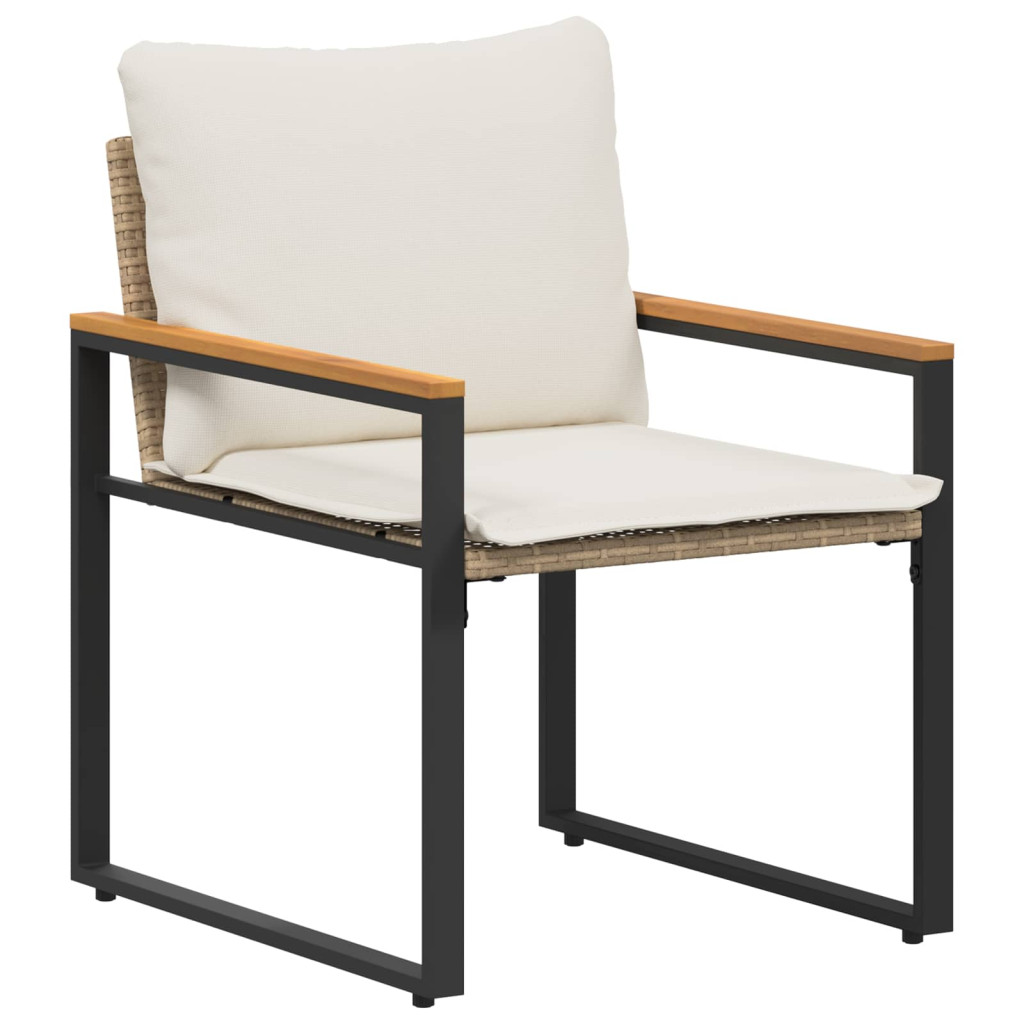 Bútor szettek párnával 3 pcs Beige és Krémszínű Rattan