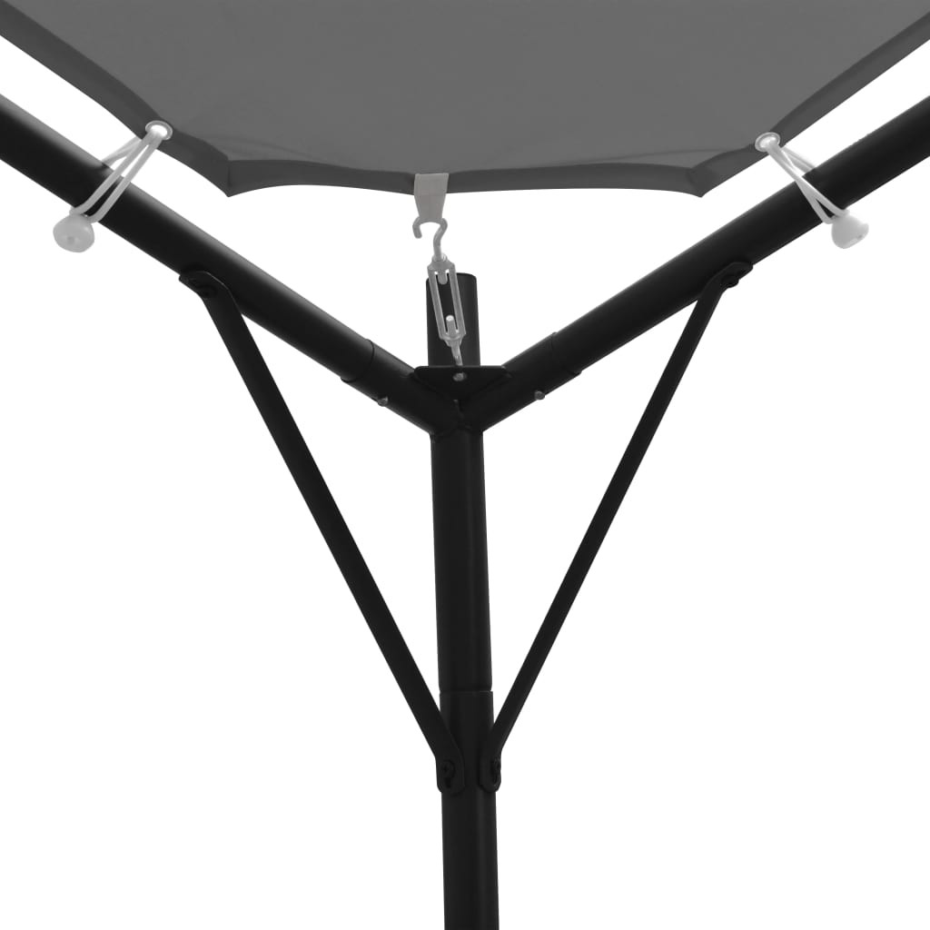 antracitszürke pavilon 4 x 4 m