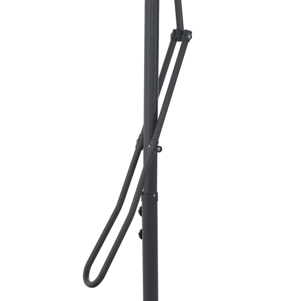 tópszínű kültéri napernyő acélrúddal, 300 cm átmérőjű