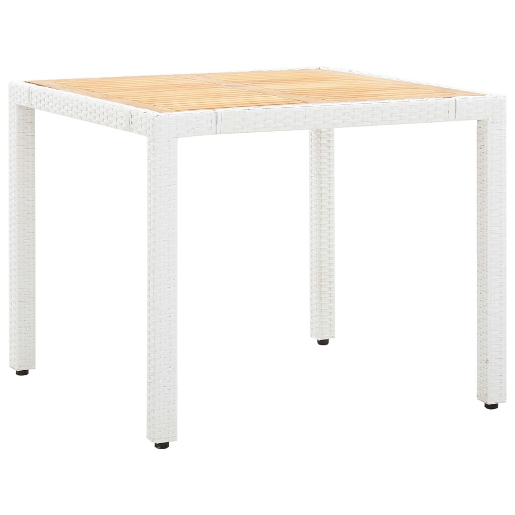 5 részes kültéri fehér polyrattan étkezőgarnitúra 5 részes kültéri fehér polyrattan étkezőgarnitúra