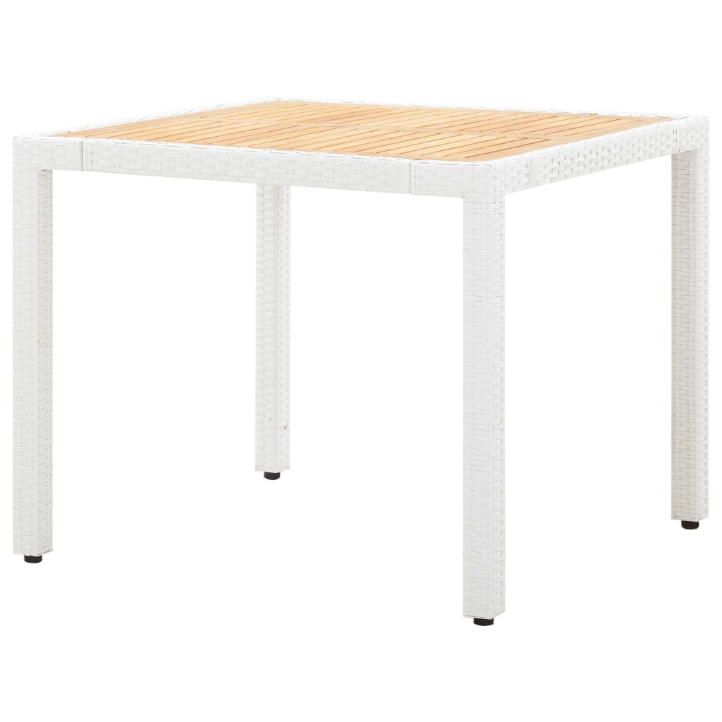 5 részes kültéri fehér polyrattan étkezőgarnitúra 5 részes kültéri fehér polyrattan étkezőgarnitúra